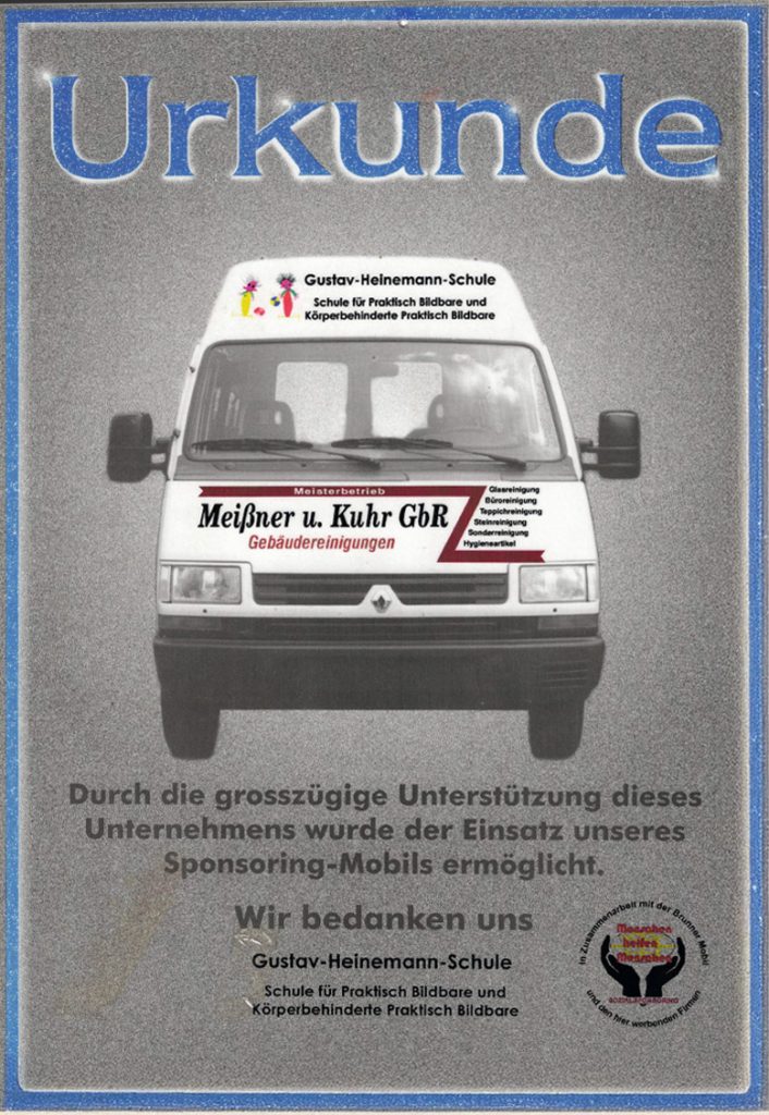 Urkunde Gustav-Heinemann-Schule